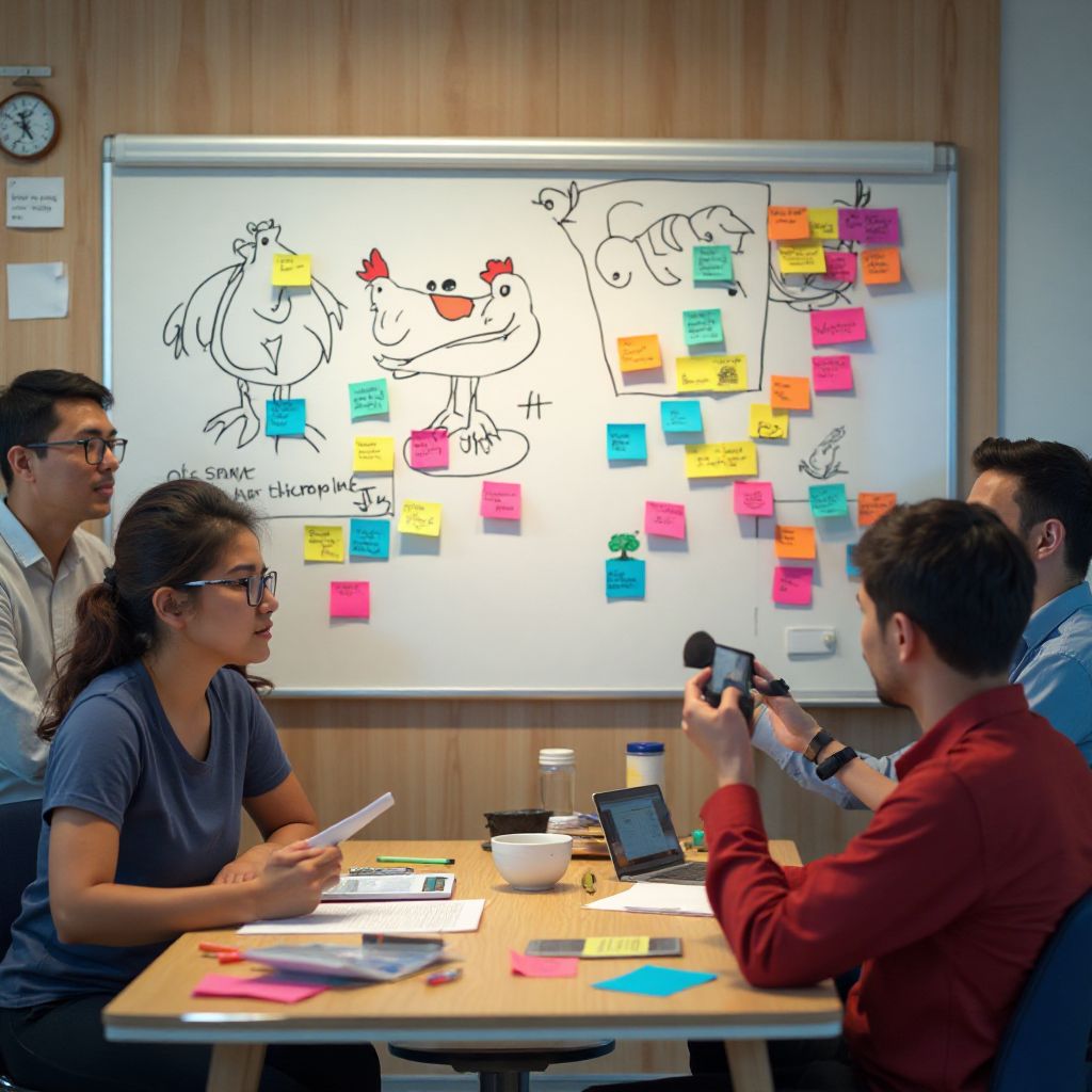 Chicken Road Team Brainstorming