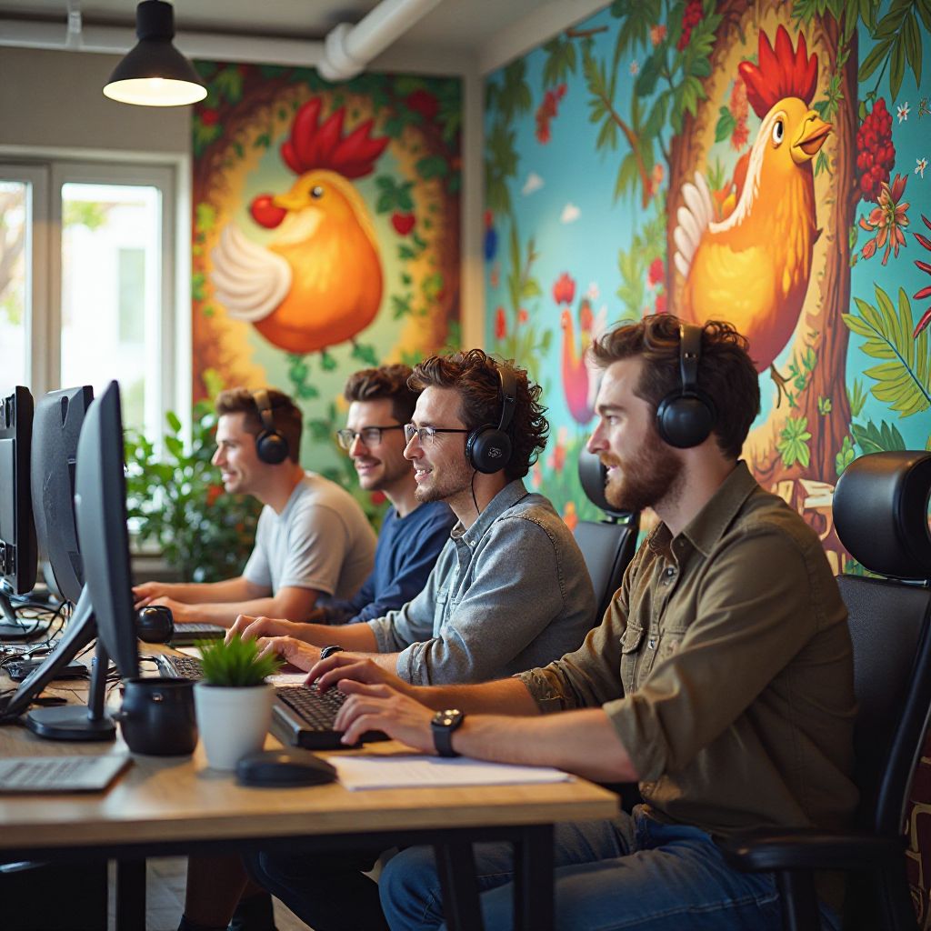 Chicken Road Team at Office